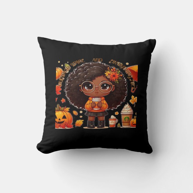 Pumpkin Spice och allt finstilt Kudde (Framsida)