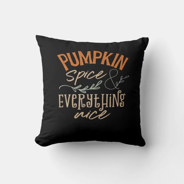 Pumpkin Spice och allt fint boxy Kudde (Framsida)