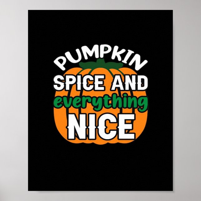 Pumpkin Spice och allt fint citat och sl Poster (Framsidan)