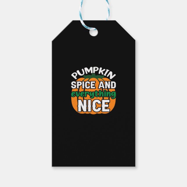 Pumpkin Spice och allt fint citat och sl Presentetikett (Framsidan)