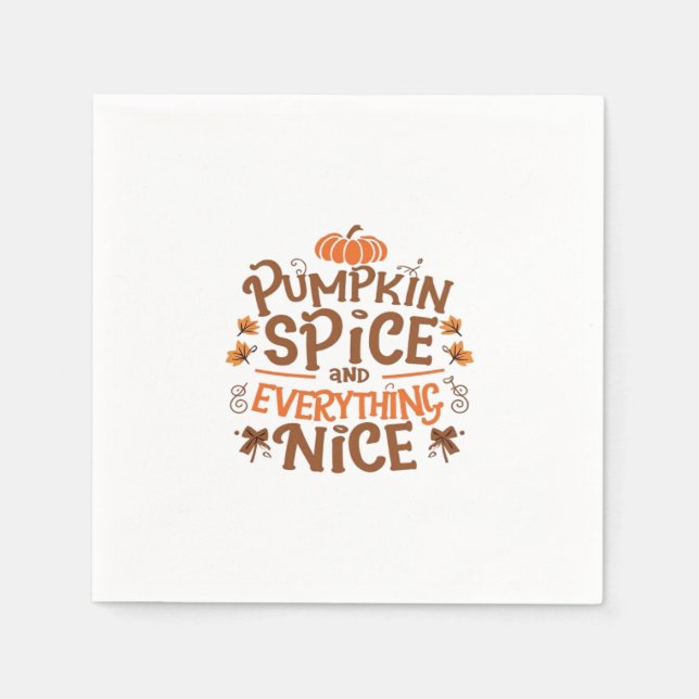 Pumpkin Spice och allt fint, grundläggande och ese Pappersservett (Framsidan)