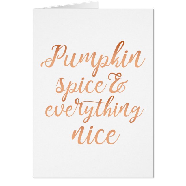 Pumpkin spice och allt fint hälsningskort (Framsidan)