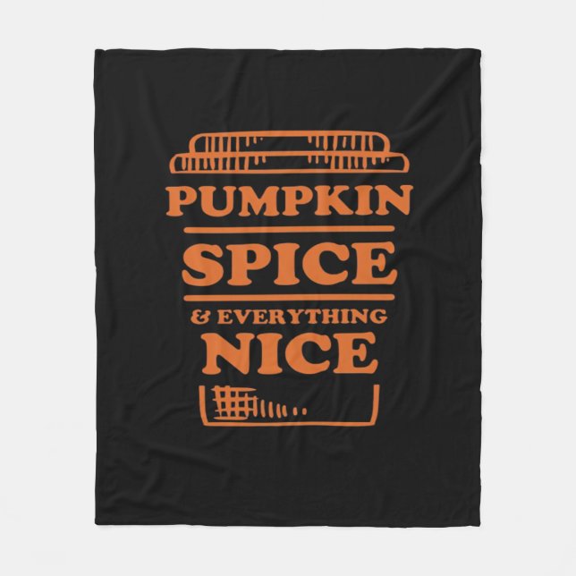 Pumpkin Spice och allt fint, höstfall Fleecefilt (Framsidan)