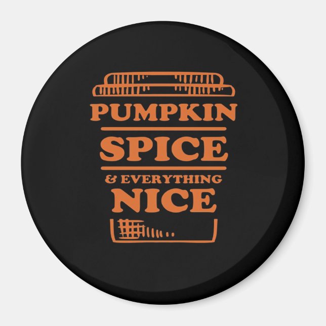Pumpkin Spice och allt fint, höstfall Magnet (Framsidan)
