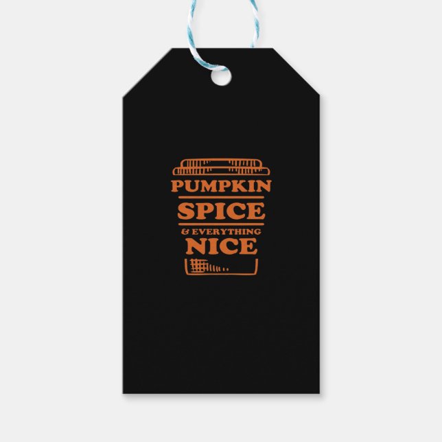Pumpkin Spice och allt fint, höstfall Presentetikett (Framsidan)