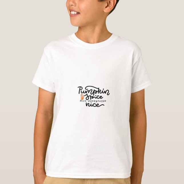 Pumpkin Spice och allt fint kaffe T Shirt (Framsida)