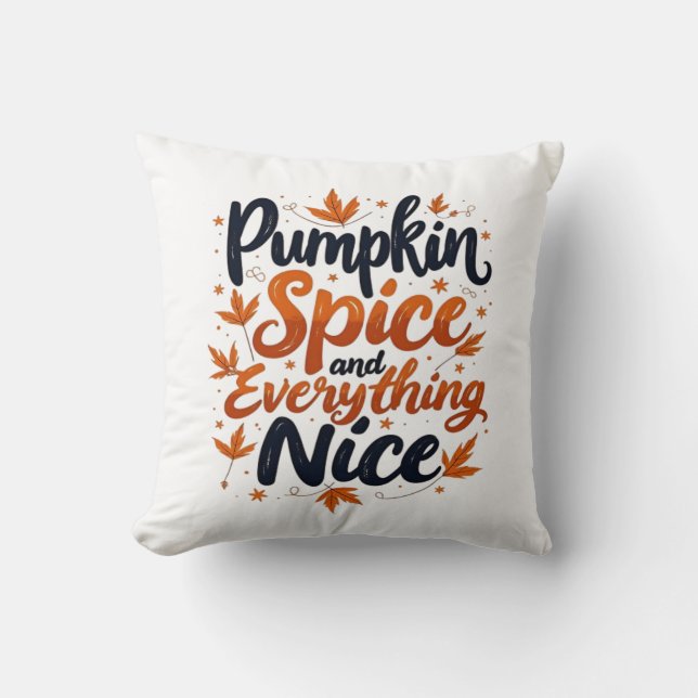 Pumpkin Spice och allt fint på hösten Kudde (Framsida)