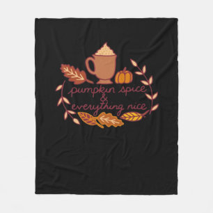Pumpkin Spice och allt fint PSL-kaffe Overs Fleecefilt
