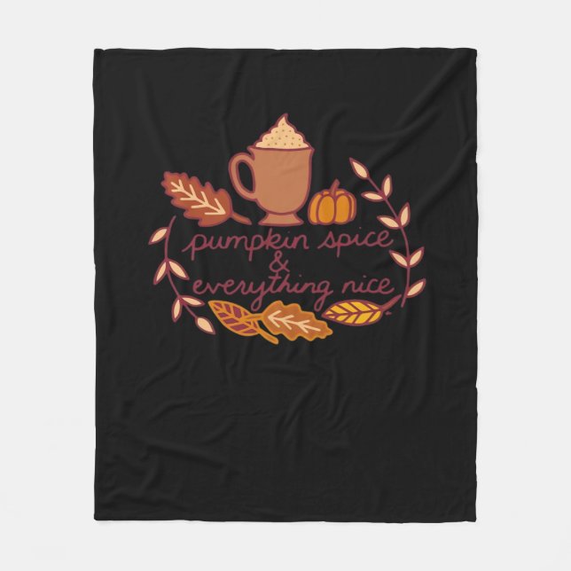Pumpkin Spice och allt fint PSL-kaffe Overs Fleecefilt (Framsidan)