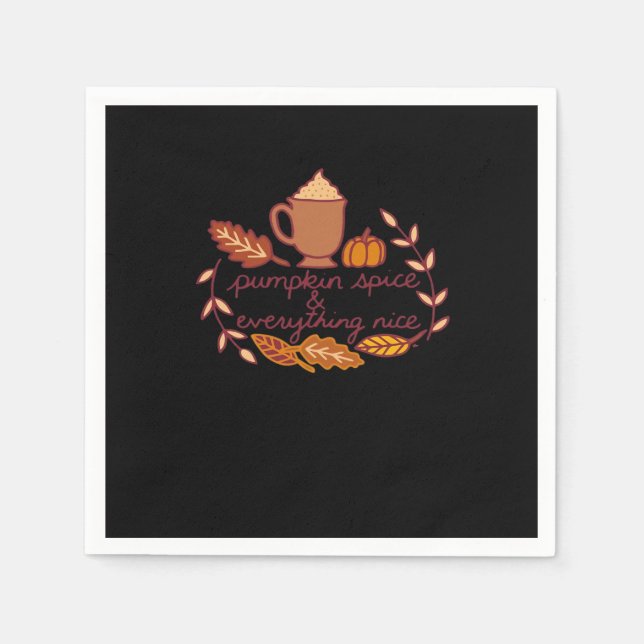 Pumpkin Spice och allt fint PSL-kaffe Overs Pappersservett (Framsidan)