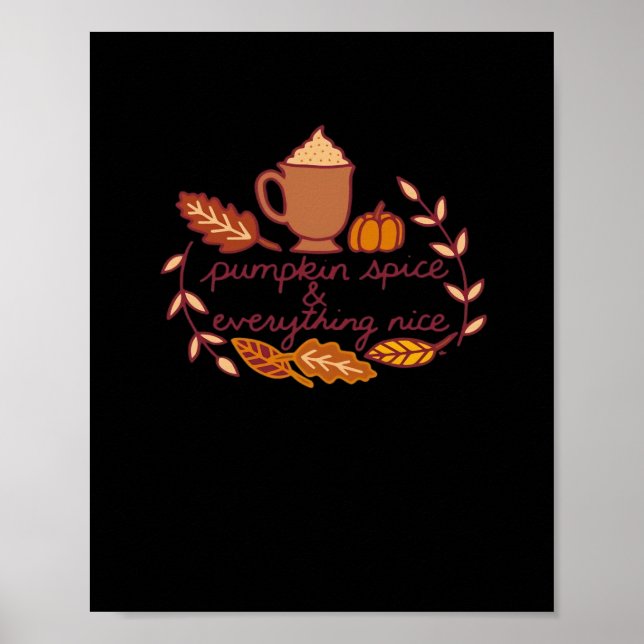 Pumpkin Spice och allt fint PSL-kaffe Overs Poster (Framsidan)