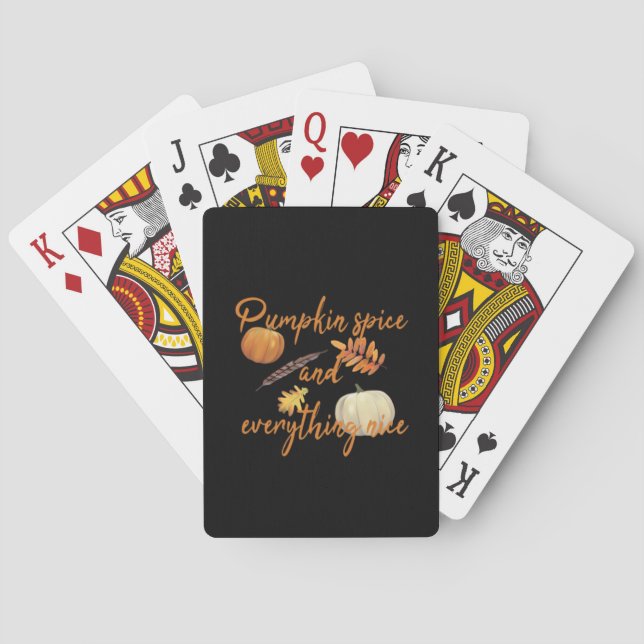 Pumpkin Spice och allt fint - roligt Hallowee Casinokort (Baksidan)