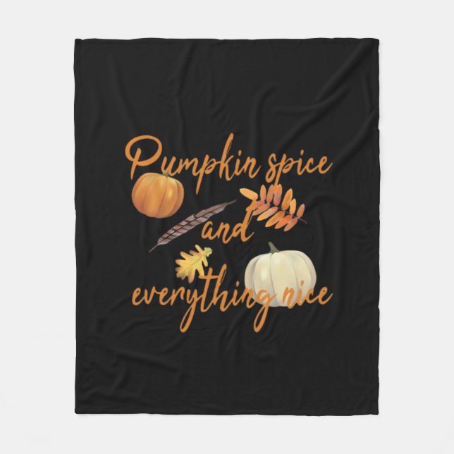 Pumpkin Spice och allt fint - roligt Hallowee Fleecefilt (Framsidan)