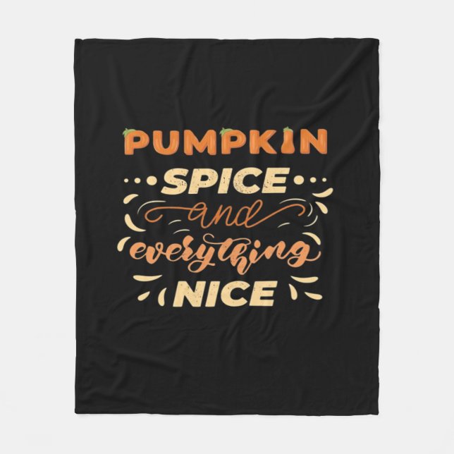 Pumpkin Spice och allt fint, viktigt Slogan Fleecefilt (Framsidan)
