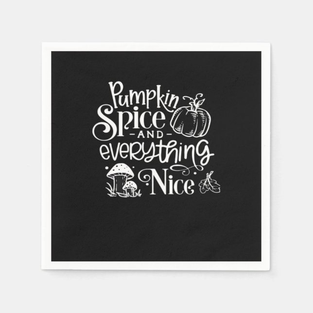 Pumpkin Spice och allt i höst sjunker. Pappersservett (Framsidan)