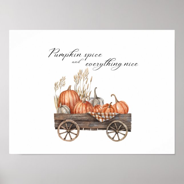 Pumpkin Spice och Allt Nice Fall Poster (Framsidan)