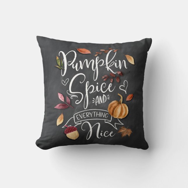 Pumpkin Spice och Allt Nice faller dekorativt Kudde (Framsida)