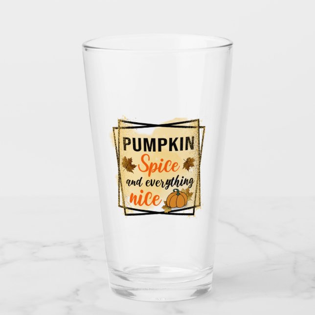 Pumpkin Spice och Allt Nice Glaskopp (Framsida)