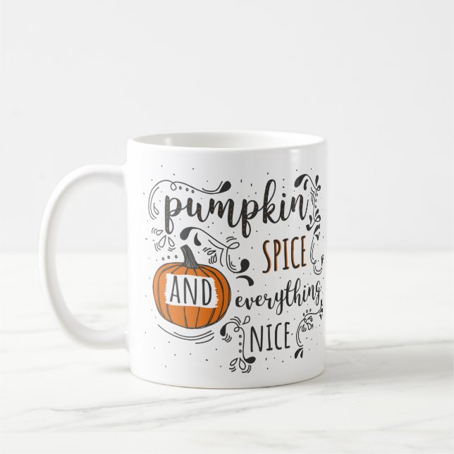 Pumpkin Spice och Allt Nice Kaffemugg (Vänster)