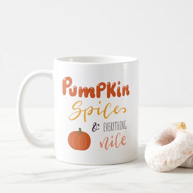 Pumpkin Spice och Allt Nice Kaffemugg (Med munk)