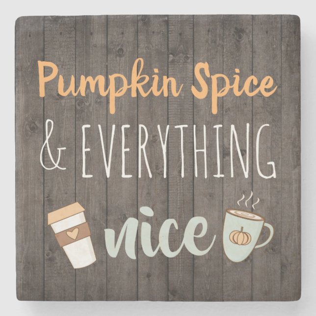 Pumpkin Spice och allt Nice Stenunderlägg (Framsidan)