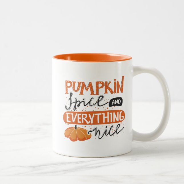 Pumpkin Spice och Allt Nice Två-Tonad Mugg (Höger)