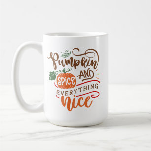 Pumpkin Spice och Allt Niceblomma hösten Kaffemugg