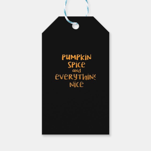 Pumpkin Spice och allt snyggt design Presentetikett (Framsidan)
