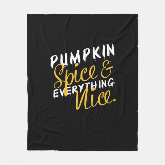 Pumpkin Spice och allt som är perfekt för utskrift Fleecefilt (Framsidan)