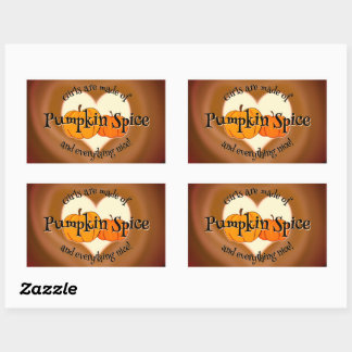 Pumpkin Spice (och allt trevligt)-fästen Rektangulärt Klistermärke