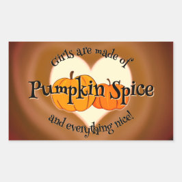 Pumpkin Spice (och allt trevligt)-fästen Rektangulärt Klistermärke