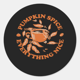 Pumpkin Spice och allt trevligt, hösten faller Cla Runt Klistermärke