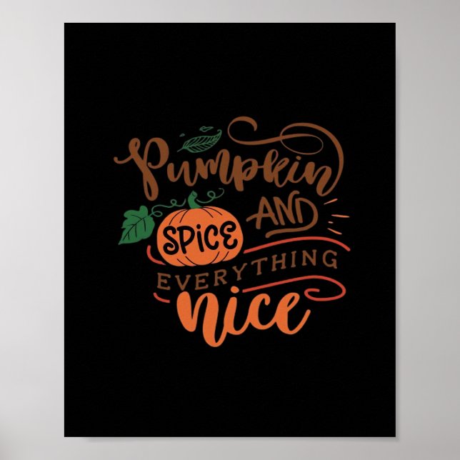 Pumpkin Spice och allt trevligt svalt Poster (Framsidan)