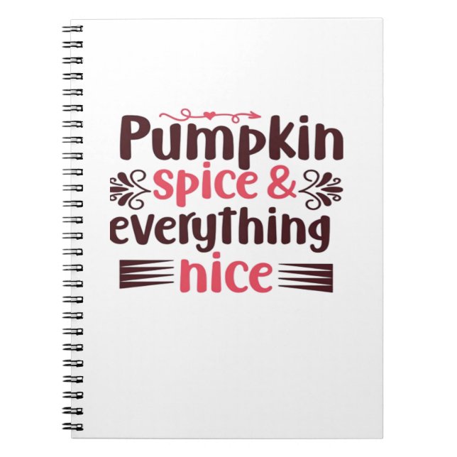 Pumpkin Spice och allt vackert citat Anteckningsbok (Framsidan)