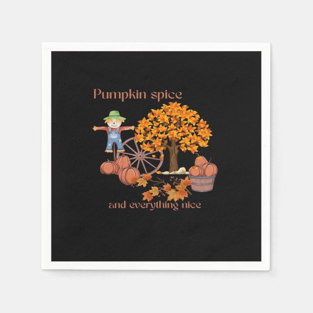 Pumpkin Spice och allt vackert citat Pappersservett (Framsidan)