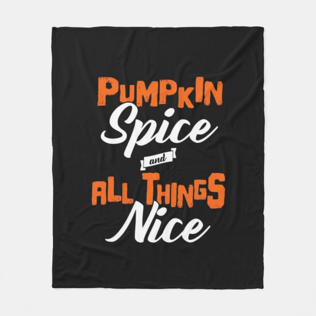 Pumpkin Spice och allt vackert. Fleecefilt (Framsidan)