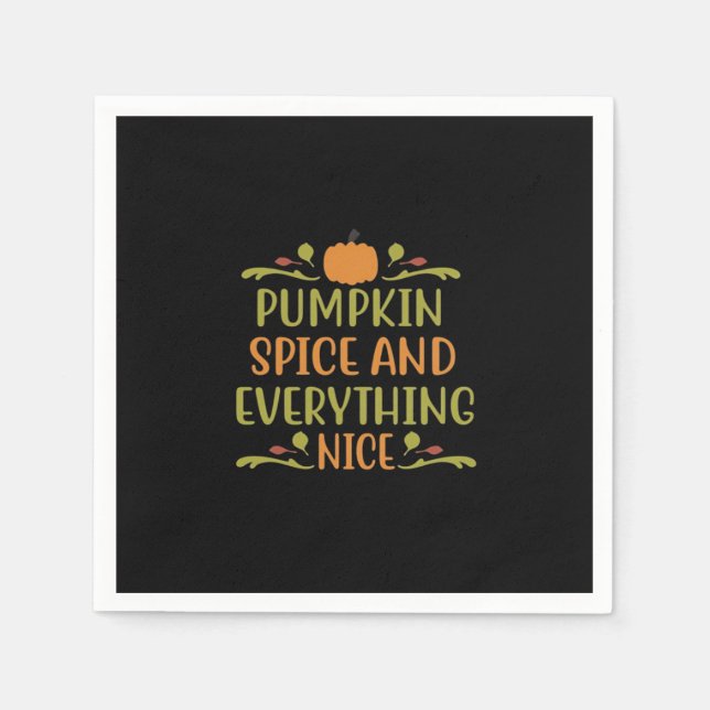 Pumpkin Spice och allt vackert slant. Pappersservett (Framsidan)