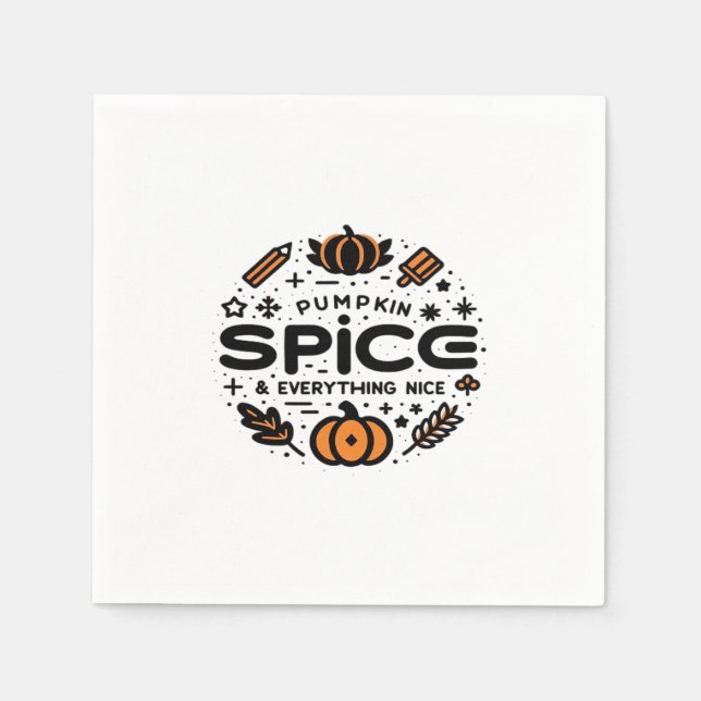 Pumpkin Spice och allt vackert Trend Slogan Pappersservett (Framsidan)
