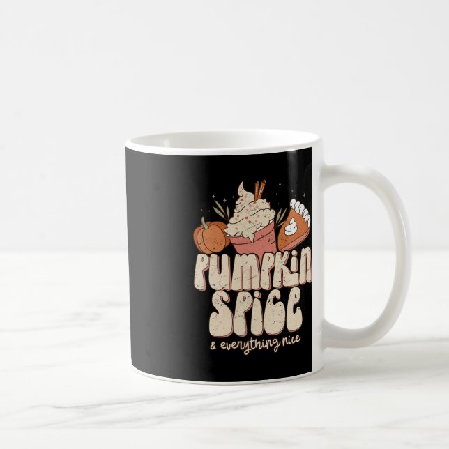 Pumpkin Spice och Allting Nice Fall Latte Kaffe Kaffemugg (Höger)
