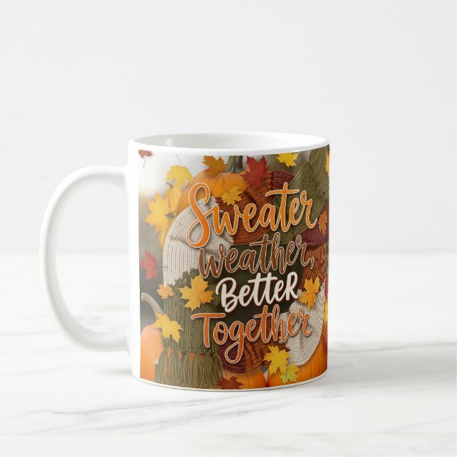 Pumpkin Spice och Bad Advice - Funny Fall Mugg (Vänster)