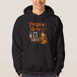 Pumpkin Spice och Jesus Cute Fall Coffee Lo Hoodie