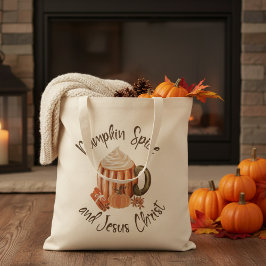 Pumpkin Spice och Jesus Kristus Christian Autumn Tygkasse
