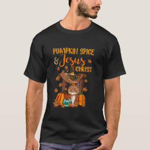 Pumpkin Spice och Jesus Kristus höstsäsong T Shirt