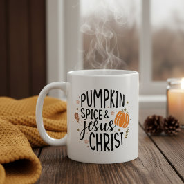 Pumpkin Spice och Jesus Kristus Kaffemugg