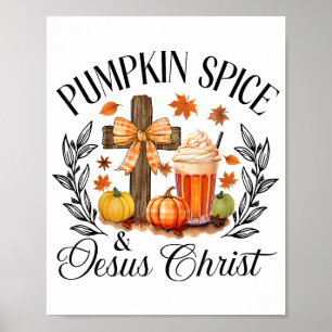 Pumpkin Spice och Jesus Kristus Kor Pumpkin Chris Poster
