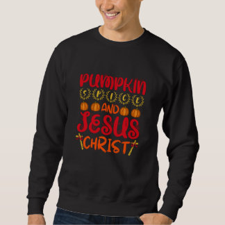 Pumpkin Spice och Jesus Kristus Lång Ärmad Tröja