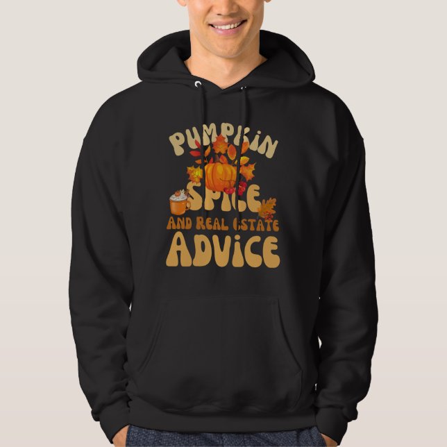 Pumpkin Spice och Real Gods Advice Hoodie (Framsida)