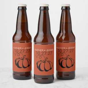 Pumpkin Spice Ölflaska Etikett