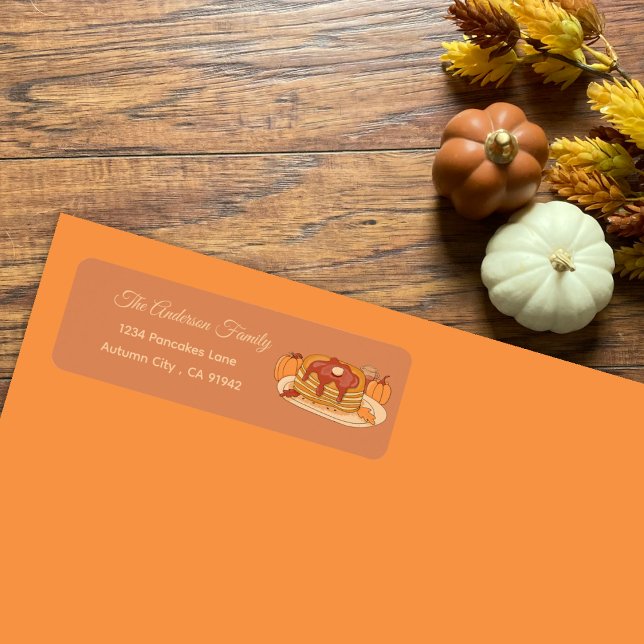 Pumpkin Spice Pancakes Fall Returetiketter Returadress Etikett (Pumpkin spice pancakes fall return address labels .)