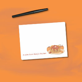 Pumpkin Spice Pancakes Fall Sticky Notes Post-it Block